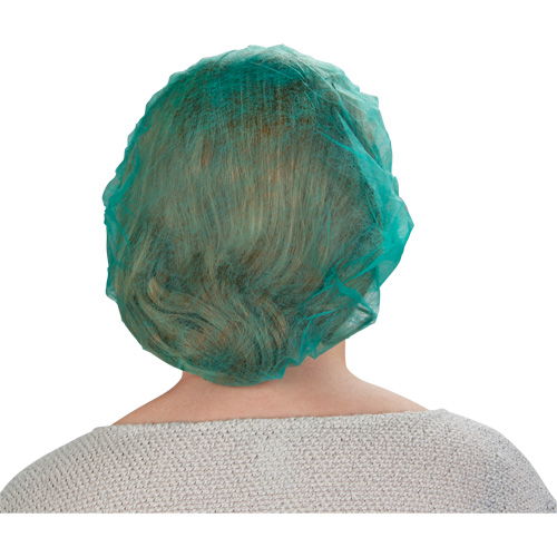Bonnets bouffants, Polypropyl&egrave;ne, 24", Vert Distribution Jean Lapalme