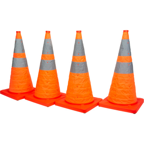 C&ocirc;ne de signalisation repliable, 28" h, Orange Distribution Jean Lapalme