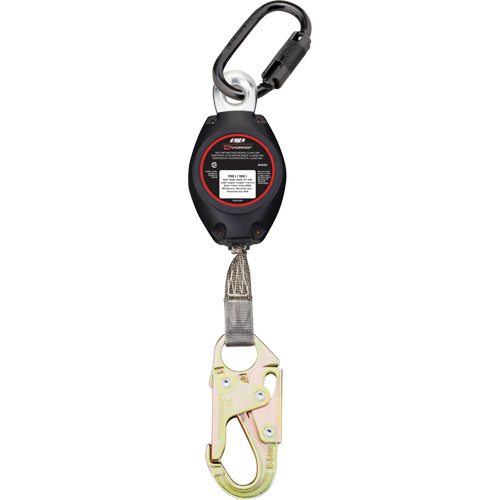 Dynamic Small Snap Hook Self-Retracting Lifeline, 7', Polyester, Swivel Distribution Jean Lapalme