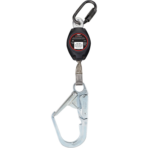 Cordage de s&eacute;curit&eacute; autor&eacute;tractable avec grand mousqueton Dynamic, 7', Polyester, Pivotant Distribution Jean Lapalme