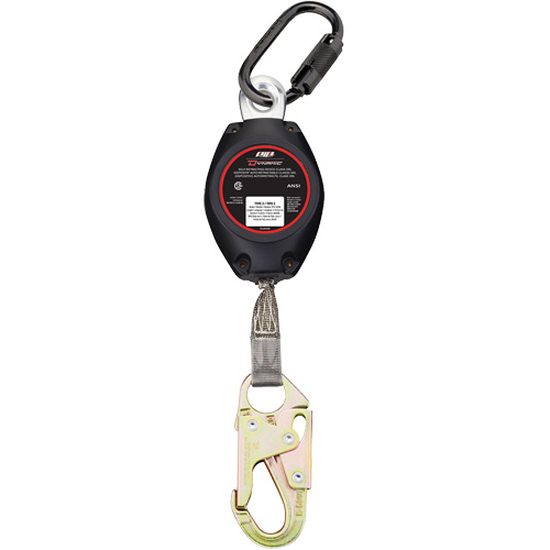 Dynamic Small Snap Hook Self-Retracting Lifeline, 11', Polyester, Swivel Distribution Jean Lapalme