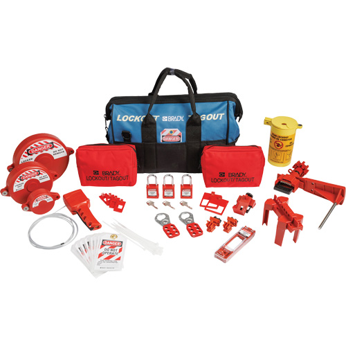 Lockout Tagout Kit with Nylon Safety Lockout Padlocks in Duffel Bag, Electrical/Valve Kit, 31 Components Distribution Jean Lapalme