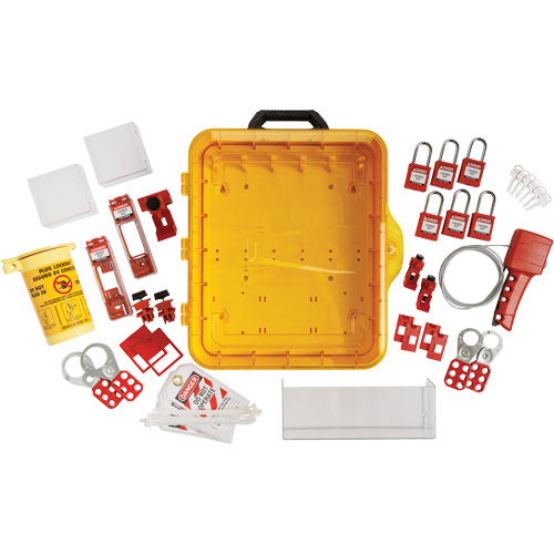 Station de cadenassage &eacute;lectrique avec cadenas de s&eacute;curit&eacute; en nylon utilisant des cl&eacute;s diff&eacute;rentes, Cadenas Plastique, Capacit&eacute; de 60, Cadenas Compris Distribution Jean Lapalme