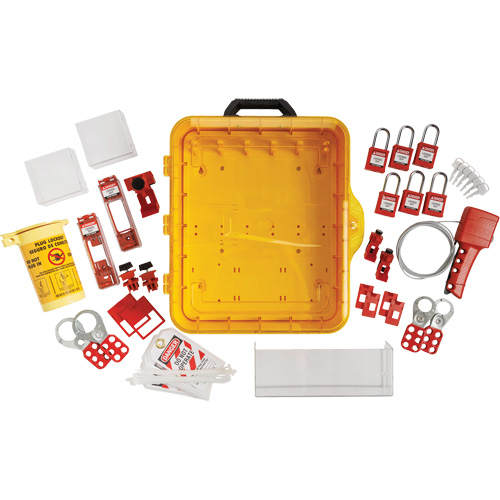 Station de cadenassage &eacute;lectrique avec cadenas de s&eacute;curit&eacute; en nylon &agrave; cl&eacute; identique, Cadenas Plastique, Capacit&eacute; de 55, Cadenas Compris Distribution Jean Lapalme