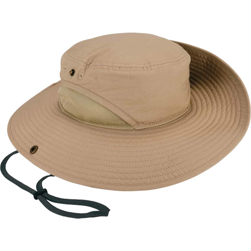 Chapeau l&eacute;ger de forestier Chill-Its 8936 avec panneau en maille, Khaki Distribution Jean Lapalme