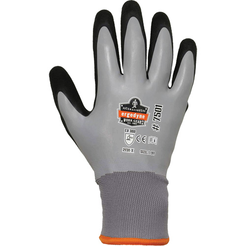 ProFlex 7501 Coated Waterproof Winter Work Gloves, Small, Nitrile/Latex Coating, 10/15 Gauge, Polyester Shell Distribution Jean Lapalme