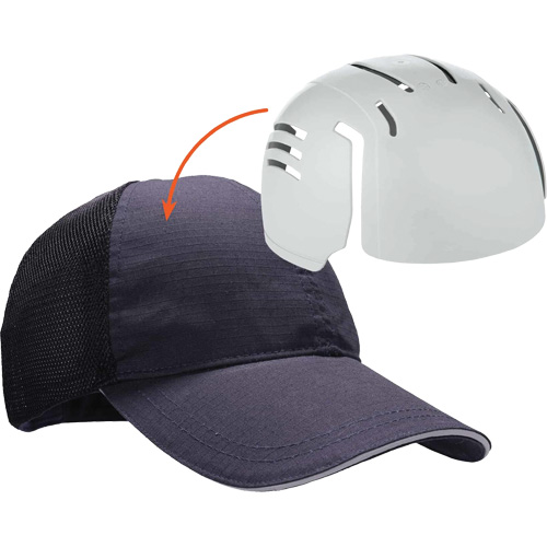 Skullerz 8946 Standard Baseball Cap with Bump Cap Insert, Navy Blue Distribution Jean Lapalme