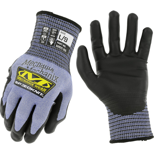 Speedknit S2EC33 Cut-Resistant Gloves, Size Medium/8, 18 Gauge, Urethane Coated, HPPE/Tungsten Shell, ASTM ANSI Level A5/EN 388 Level D Distribution Jean Lapalme