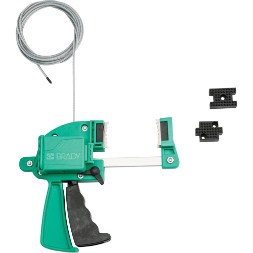 Green Clamping Cable Lockout, 8' Length Distribution Jean Lapalme