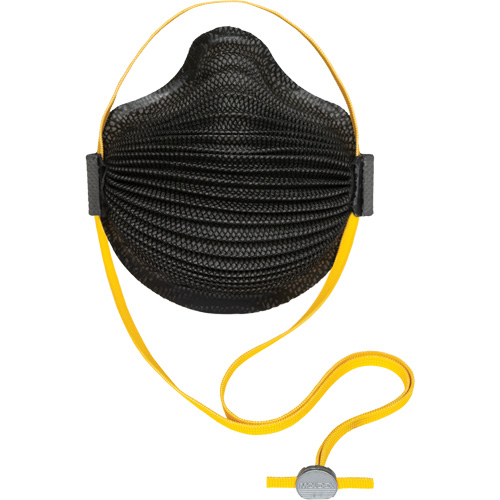 AirWave M Series Black Disposable Masks with SmartStrap&reg; & Full Foam Flange, N95, NIOSH Certified, Small Distribution Jean Lapalme