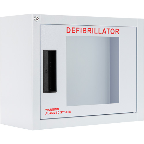 Armoire compacte standard pour DEA avec alarme, Philips/Defibtech/Heartsine Pour, Non m&eacute;dical Distribution Jean Lapalme