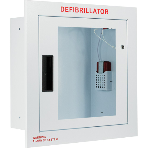 Grande armoire enti&egrave;rement encastr&eacute;e avec alarme, Zoll AED Plus/Zoll AED 3/Cardio-Science/Physio-Control Pour, Non m&eacute;dical Distribution Jean Lapalme
