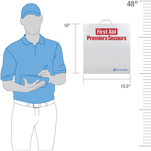 Armoire pour premiers soins SmartCompliance, R&eacute;pond &agrave; la norme CSA Z1220-17 type 2 environnements &agrave; faible risque, Petit (2-25 travailleurs) Distribution Jean Lapalme