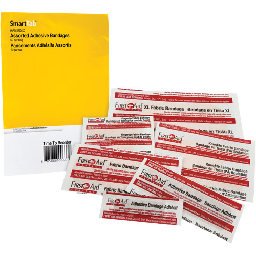 SmartCompliance&reg; Refill Adhesive Bandages, Assorted, Fabric/Plastic, Non-Sterile Distribution Jean Lapalme