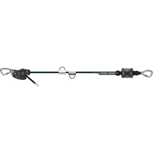60' Rope Temporary Horizontal Lifeline, Kernmantle Distribution Jean Lapalme