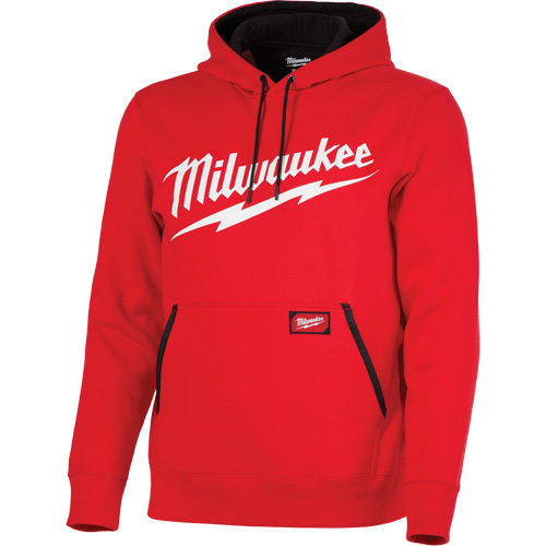 Midweight Pullover Hoodie with Milwaukee&reg; Logo, Men's, Small, Red Distribution Jean Lapalme