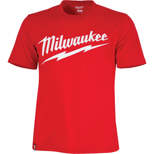 Chandail &agrave; manches courtes tr&egrave;s r&eacute;sistant avec logo Milwaukee, Hommes, Petit, Rouge Distribution Jean Lapalme