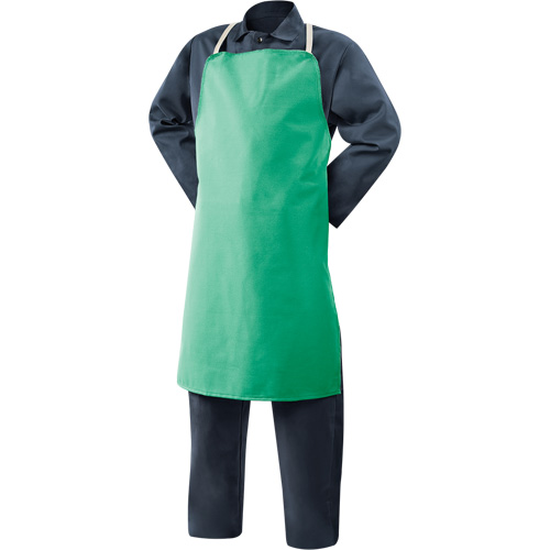 Weldlite Fire-Resistant Cotton Apron, Bib, 36" L, Green Distribution Jean Lapalme