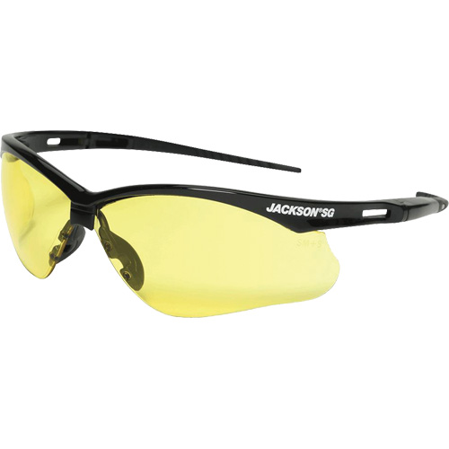 Lunettes de s&eacute;curit&eacute;, Lentille Ambr&eacute;e, Anti-&eacute;gratignures, ANSI Z87+/R&eacute;pond ou surpasse la norme CSA Z94.3 Distribution Jean Lapalme