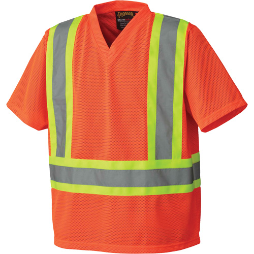 5992P Safety T-Shirt, Polyester, Small, High Visibility Orange Distribution Jean Lapalme