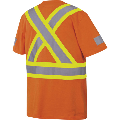 6978 Safety T-Shirt, Cotton, Large, Orange Distribution Jean Lapalme