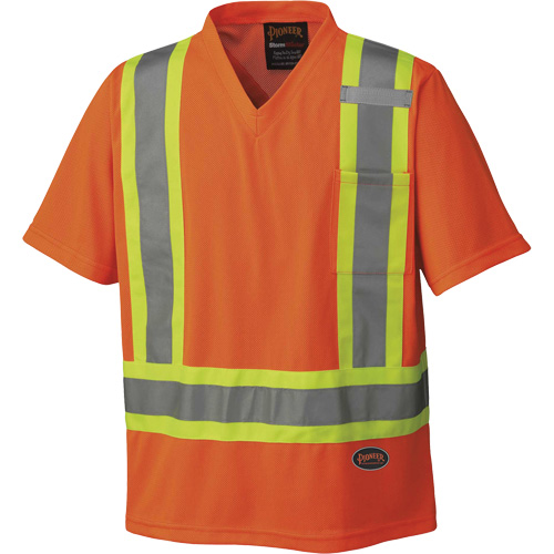 6979 Chandail pour la circulation en micromaille, T-petit, Orange haute visibilit&eacute; Distribution Jean Lapalme