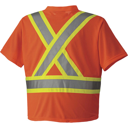 6979 Chandail pour la circulation en micromaille, T-petit, Orange haute visibilit&eacute; Distribution Jean Lapalme