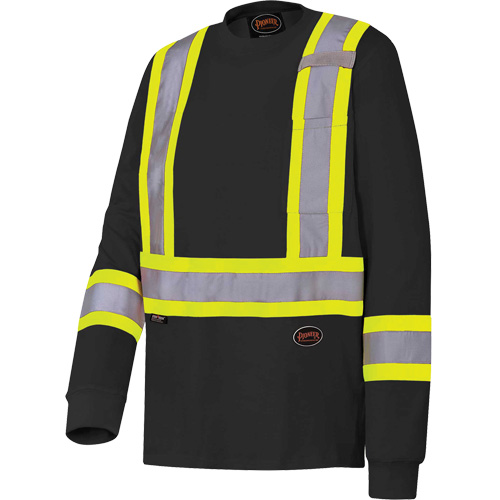 6983 Chandail de s&eacute;curit&eacute; &agrave; manches longues, Coton, T-petit, Noir Distribution Jean Lapalme