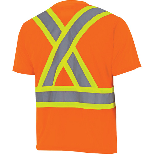 6990 Chandail de s&eacute;curit&eacute; en il-de-perdrix, Polyester, T-petit, Orange haute visibilit&eacute; Distribution Jean Lapalme