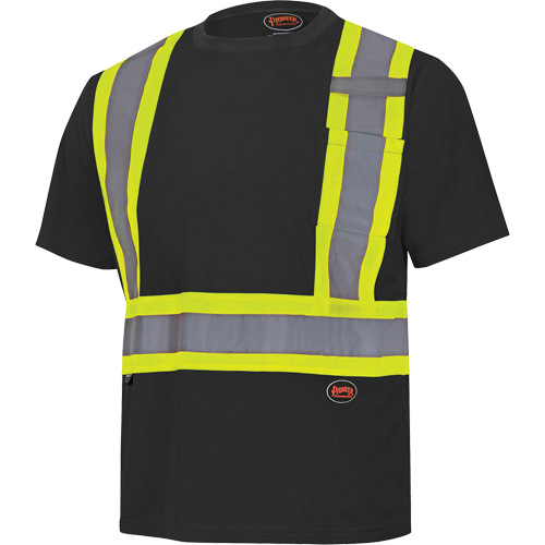 6992 Chandail de s&eacute;curit&eacute; en il-de-perdrix, Polyester, T-petit, Noir Distribution Jean Lapalme
