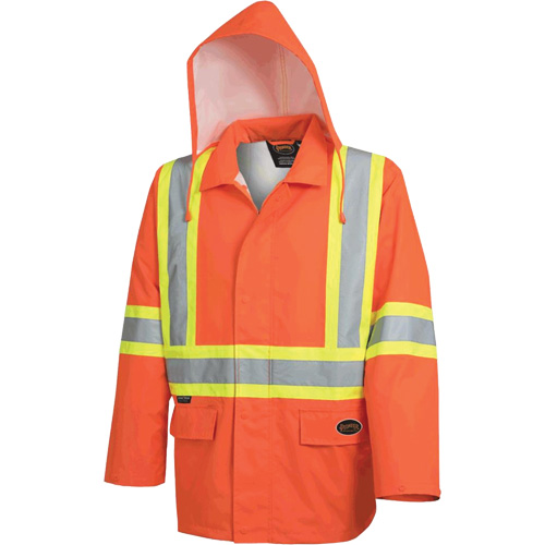 5626 Veste de s&eacute;curit&eacute; The Rock 300D imperm&eacute;able, Polyester, Orange haute visibilit&eacute;, Petit Distribution Jean Lapalme