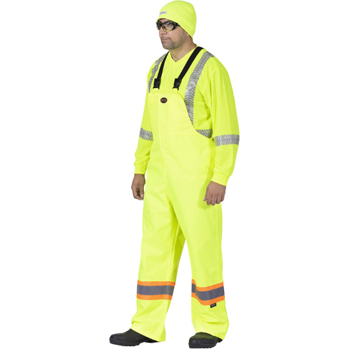 5629 Salopettes The Rock 300D, Polyester, Petit, Jaune lime haute visibilit&eacute; Distribution Jean Lapalme