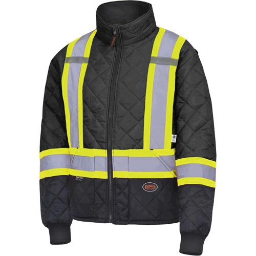 5017 Quilted Freezer Jacket, Polyester, Black, X-Small Distribution Jean Lapalme