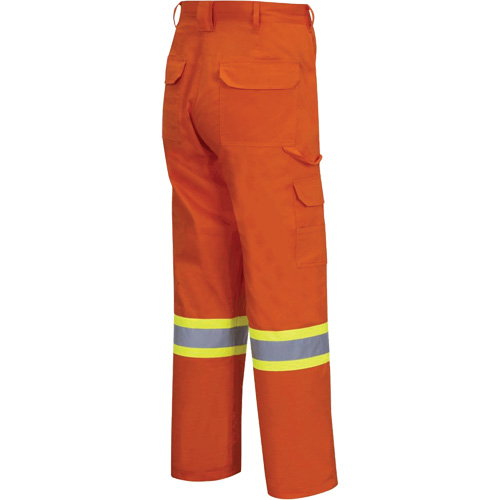 4462 Pantalon cargo de s&eacute;curit&eacute; brillant avec bande StarTech, Coton, 30, Orange haute visibilit&eacute; Distribution Jean Lapalme