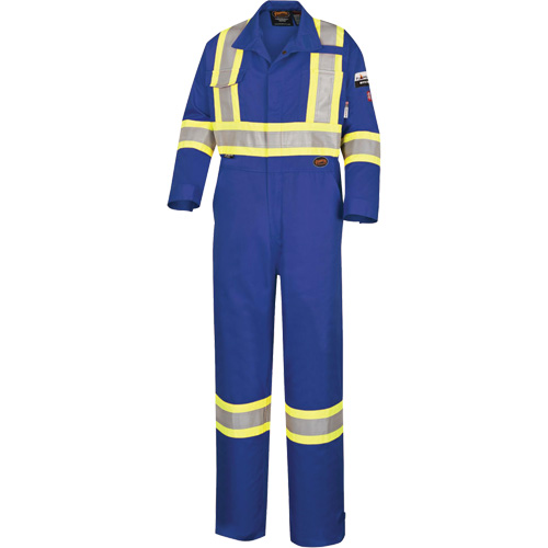 5558A High-Visibility Flame-Resistant Coveralls, Size 38, Royal Blue, 11 cal/cm² Distribution Jean Lapalme