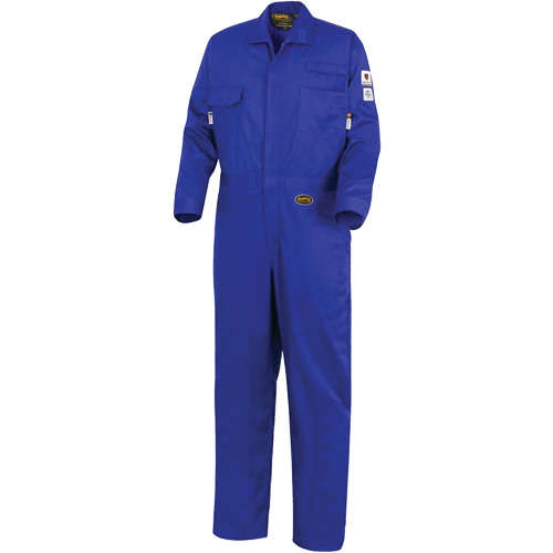 7779 Combinaison ignifuge r&eacute;sistant aux arcs &eacute;lectriques FR-Tech 88/12, Taille 36, Bleu royal Distribution Jean Lapalme