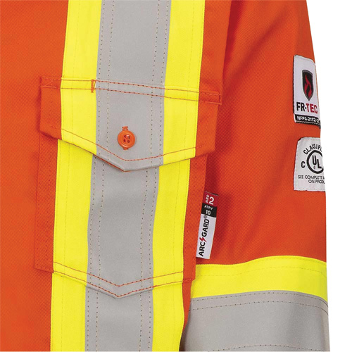 7743 FR-Tech&reg; Flame-Resistant Safety Shirt, Small, High Visibility Orange Distribution Jean Lapalme