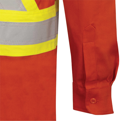 7743 FR-Tech&reg; Flame-Resistant Safety Shirt, Small, High Visibility Orange Distribution Jean Lapalme
