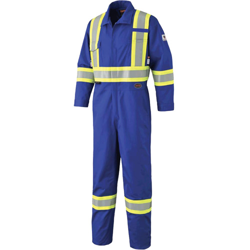 7706 FR-Tech&reg; Flame-Resistant Coverall with Leg Zippers, Size 36, Royal Blue, 9.7 cal/cm² Distribution Jean Lapalme