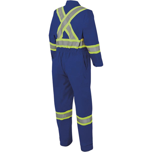7706 FR-Tech&reg; Flame-Resistant Coverall with Leg Zippers, Size 36, Royal Blue, 9.7 cal/cm² Distribution Jean Lapalme