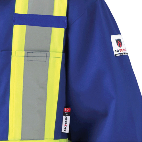7706T Combinaison ignifuge FR-Tech avec fermetures &agrave; glissi&egrave;re aux jambes, Taille 40 (grand taille), Bleu royal, 9,7 cal/cm² Distribution Jean Lapalme