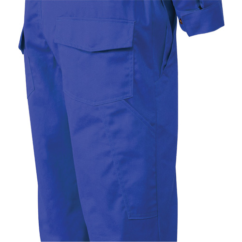 7706T Combinaison ignifuge FR-Tech avec fermetures &agrave; glissi&egrave;re aux jambes, Taille 40 (grand taille), Bleu royal, 9,7 cal/cm² Distribution Jean Lapalme