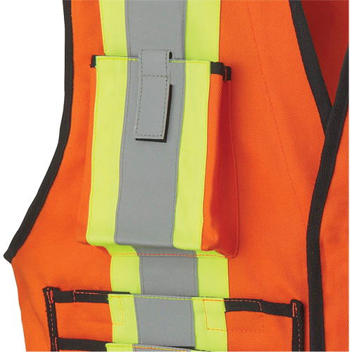 7732 Veste d'arpenteur ignifuge et r&eacute;sistant aux arcs &eacute;lectriques FR-Tech, Petit, Orange haute visibilit&eacute;, 9,7 cal/cm² Distribution Jean Lapalme