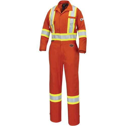 7702W Combinaison FR-Tech ignifuge/contre les arcs pour femme, Taille T-petit, Orange haute visibilit&eacute;, 10 cal/cm² Distribution Jean Lapalme