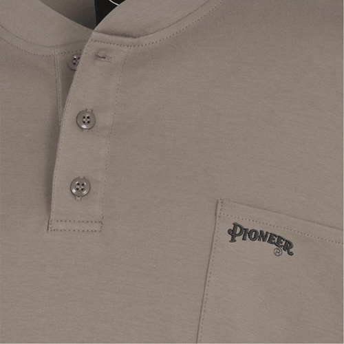 331 Chandail Henley en tricot interlock ignifuge, Petit, Beige Distribution Jean Lapalme