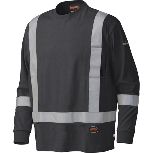 340SFA Chemise de s&eacute;curit&eacute; &agrave; manches longues ignifuge, Petit, Noir Distribution Jean Lapalme