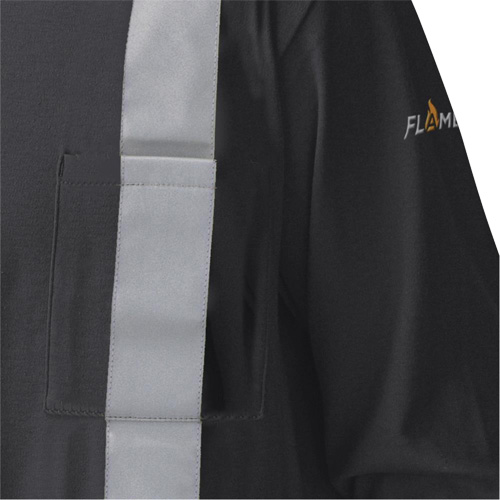 340SFA Chemise de s&eacute;curit&eacute; &agrave; manches longues ignifuge, Petit, Noir Distribution Jean Lapalme
