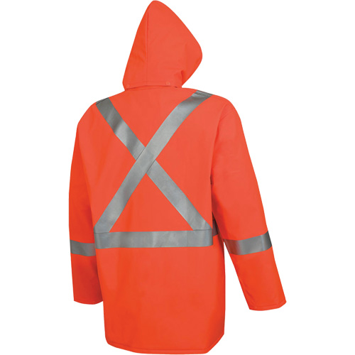 576J Veste de pluie ignifuge haute visibilit&eacute;, Petit, Orange haute visibilit&eacute; Distribution Jean Lapalme