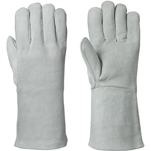 830 Gants de soudeur doubl&eacute;s en molleton, Cuir de vache refendu, Taille Moyen Distribution Jean Lapalme