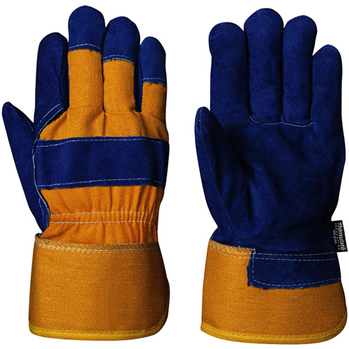 630 Gants d'appareilleur isol&eacute;s bleus, Taille unique, Paume en Cuir de vache refendu, Doublure en Boa Distribution Jean Lapalme